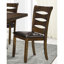 7 pièces de salle à manger avec chaises à feuilles et en similicuir autoportantes - table en bois brun 6 pièces