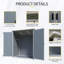 Remise de rangement extérieure 5 x 3 pi, armoire en résine imperméable avec portes verrouillables pour vélos et meubles de patio