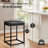 Romigh Modern 24'' Kitchen Upholstered Counter Stool with Faux Leather & Footrest-115337222-74889952