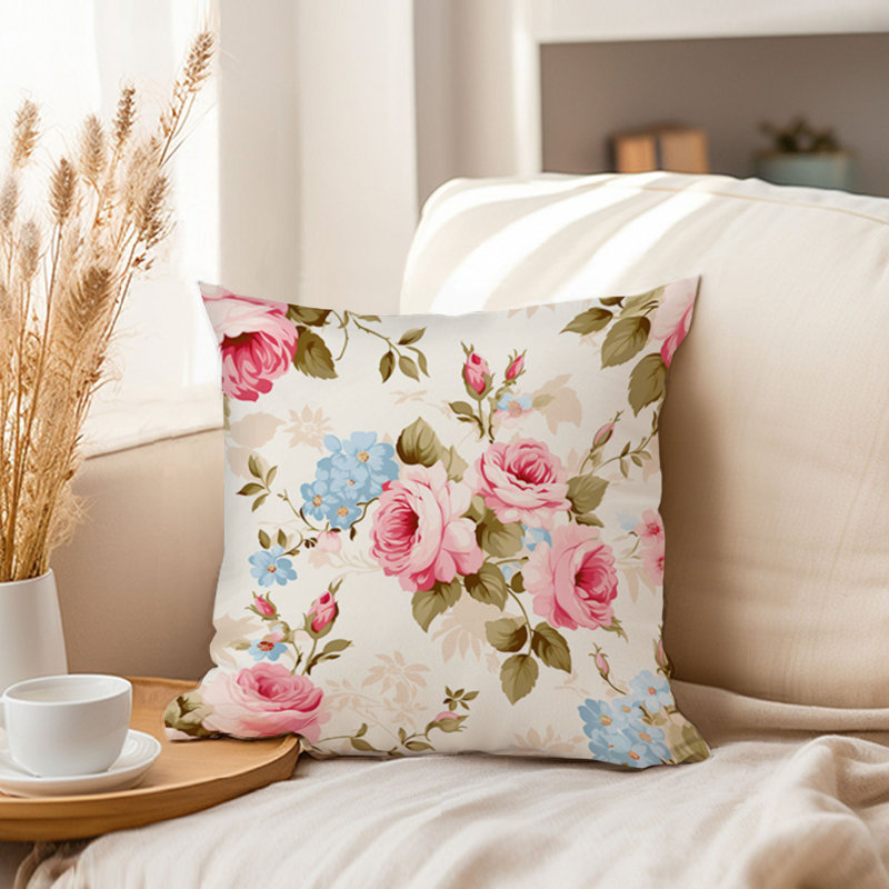 Animals William Morris Birds Damask Pattern I Cottage, Floral Dreaming of Flowers XVII Shabby Elegance, 18" H x 18" W