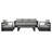 Modway Tahoe Outdoor Aluminum 4-piece Conversation Set with Coffee Table-67492252-67492251