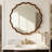 Bohemian Round Wood Framed Decorative Wall Mirror-666846288-666846291