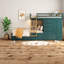 Lit double compact avec rangement, bois et bois aggloméré, conception moderne pour la maison