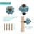 12pcs Celadon Pumpkin Knobs, Vintage Ceramic Cabinet Knobs,Dresser Knobs, Drawer Knobs, Door Knobs, Drawer Pulls, Dresser Handles with Mounting Screws
