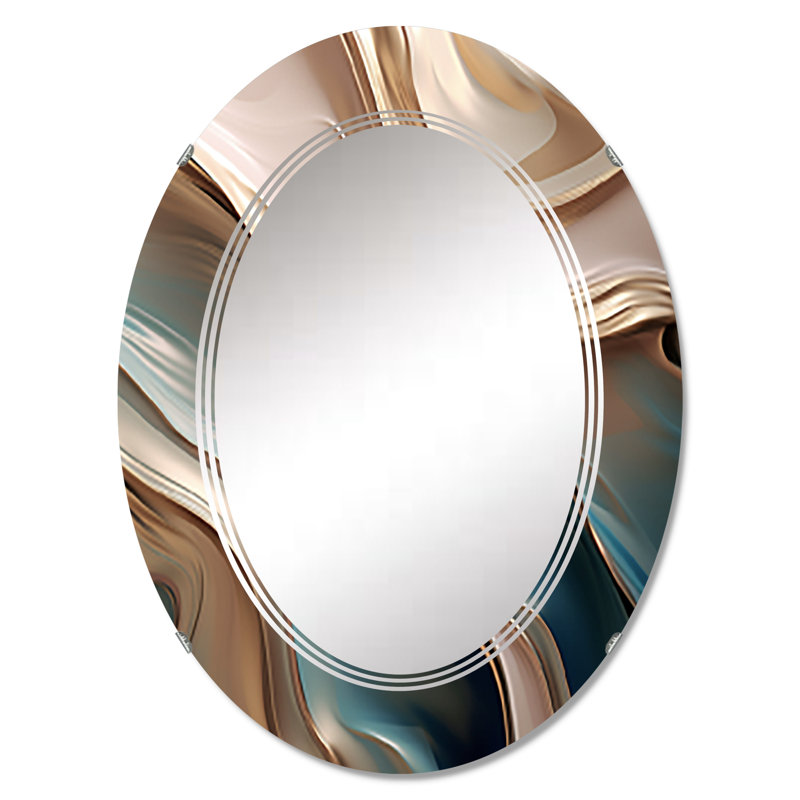 Uleena - Miroir mural moderne ovale, 30 po x 20 po