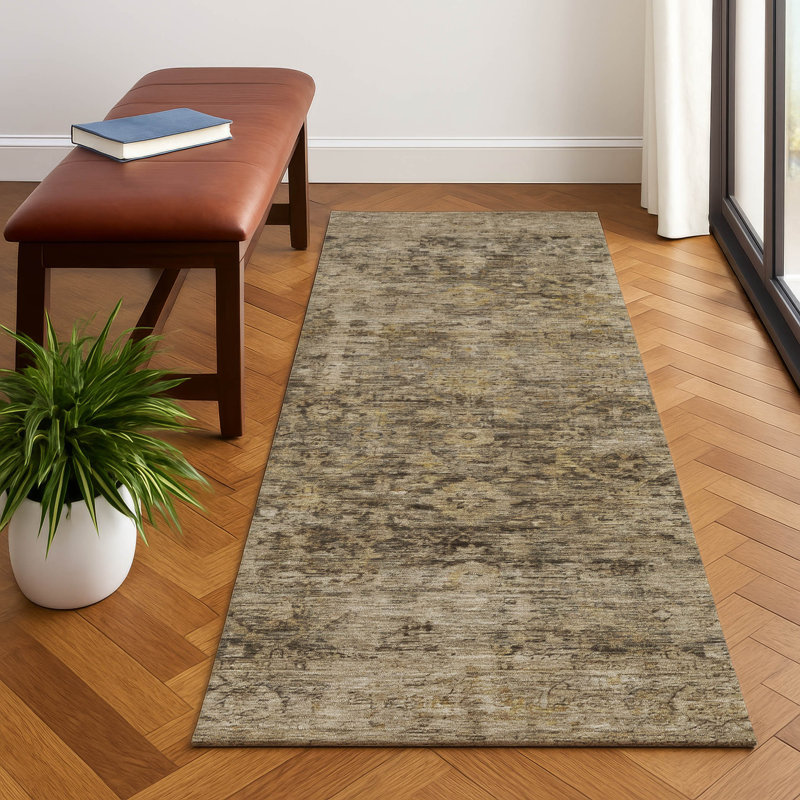 Premium Machine Washable Verlin AMF1773 Border Rug, Runner 2'3" x 7'6"
