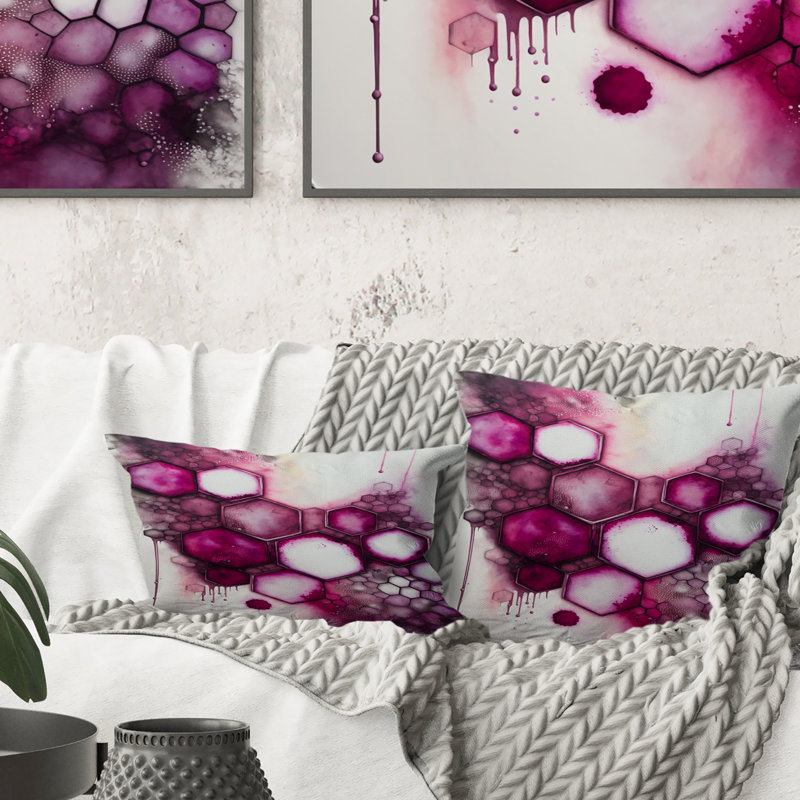 Coussin décoratif ancien "Mystery In Viva Magenta IV"
