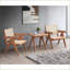 Table basse de salon en bois d'hévéa naturel, conception stable à 4 pieds, utilisation polyvalente
