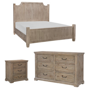 Ensemble de chambre à coucher configurable standard en bois massif 3 pièces Monteverdi