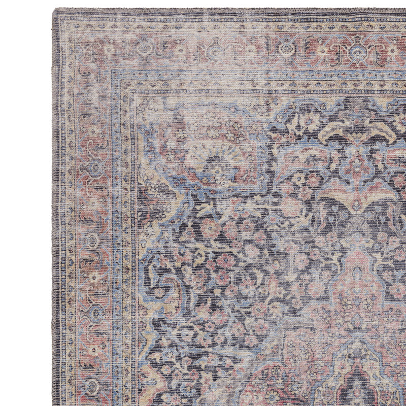 Hopkins Flatweave Pink/Beige/Black Rug, Rectangle 120 x 170cm