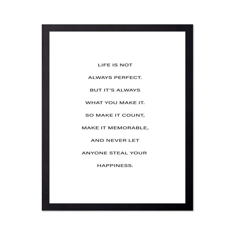 Life Is What You Make It, Sans cadre, Affiche, H 16 po x l 20 po