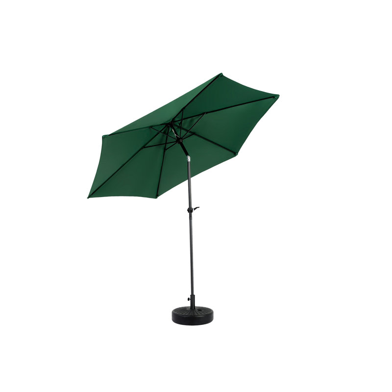 Parasol 9 pi. Structure. Facile à ajuster pour le jardin, la cour ou la piscine. Mécanisme à manivelle 100%. Pelouse, piscine.