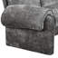 Réglable avec méridienne réversible et coussins d'accoudoirs amovibles, pieds, tissu en chenille, gris pour le salon et le salon, coussins, surface en tissu robuste