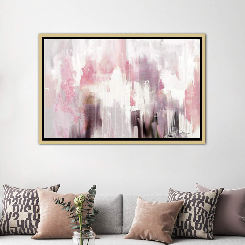 «Blush» par Dan Hobday - reproduction d'art, H 40 po x l 60 po x 1,5 po, Toile encadrée d'or