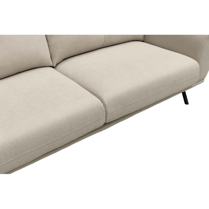 Aniye Upholstered 85'' Sofa, Cream Polyester
