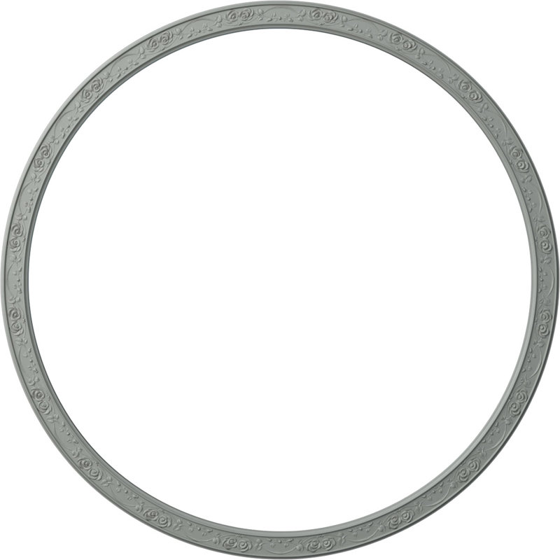Ensemble d'anneaux de plafond Rose, H 42,5 po x l 42,5 po, Simple (1/4 d'un cercle complet)