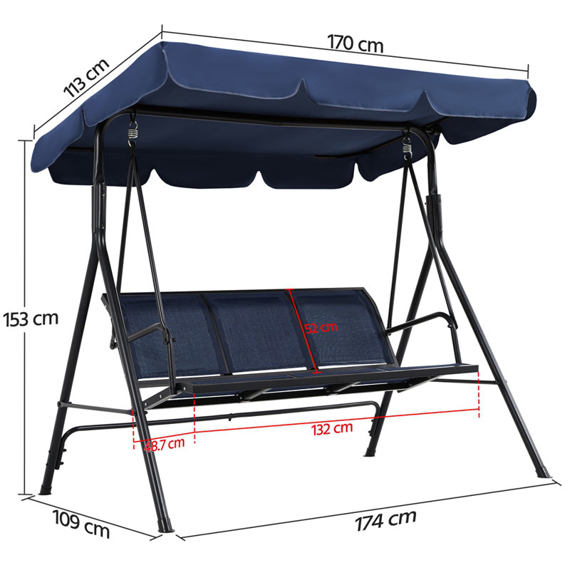 Swing Seat with Stand, Blue