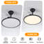 Ventilateur de plafond 42 po rétractable avec lumière et télécommande, ventilateur de plafond moderne à courant continu-641957909