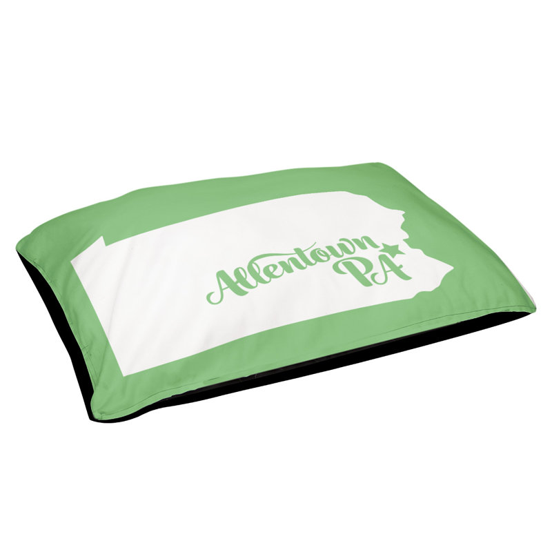 Coussin stylisé allentown de pennsylvanie, Petit (L 18 po x l 28 po), Vert
