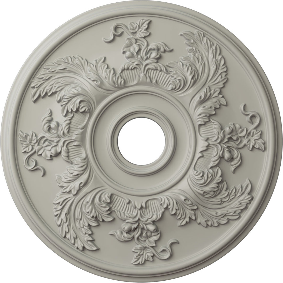 Endurathane Acanthus Twist Ceiling Medallion, 23 5/8"OD x 4 5/8"ID x 1 7/8"P (Fits Canopies up to 8 3/8") Ekena Millwork 