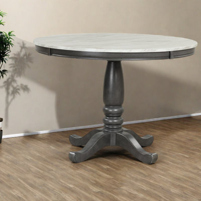 Tables de salle à manger élégantes, table en bois massif gris pour maison moderne