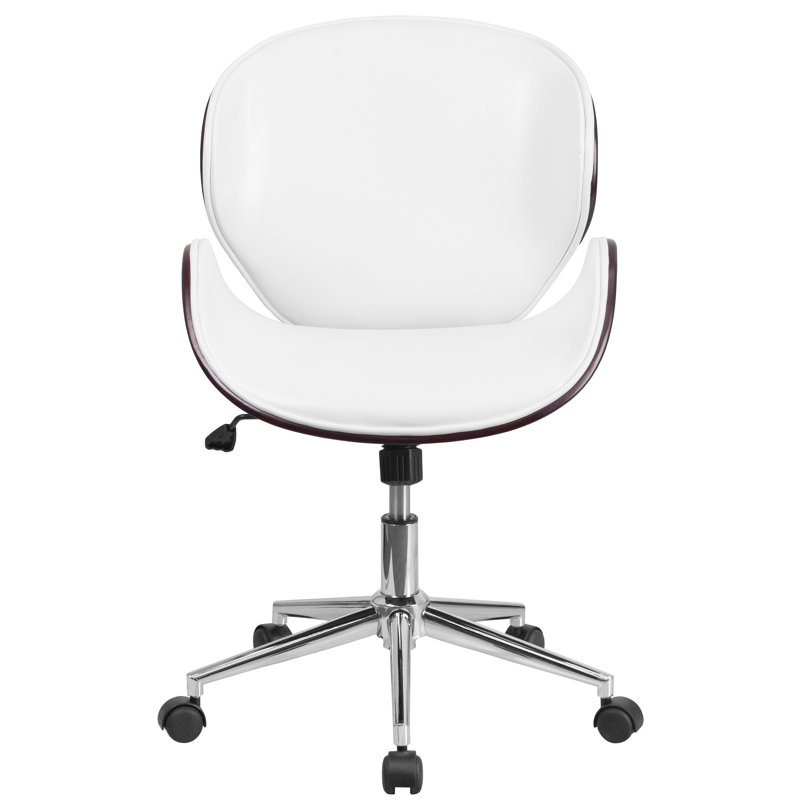 Chaise de travail, Acajou / blanc