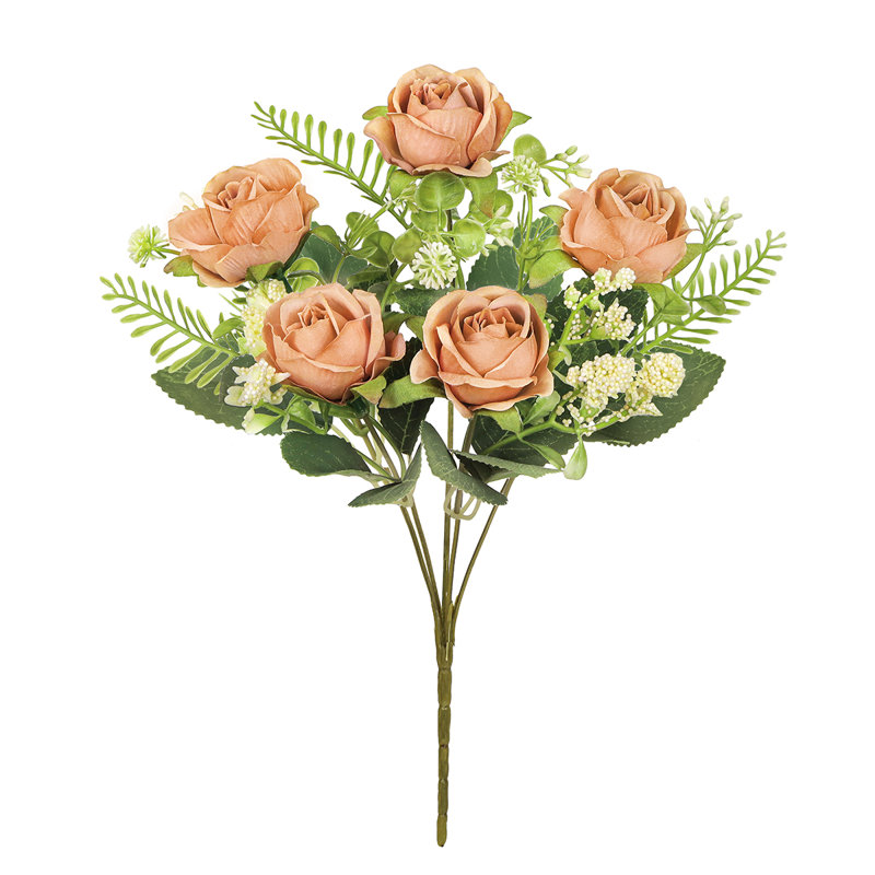 Bouquet de petites fleurs artificielles, Café