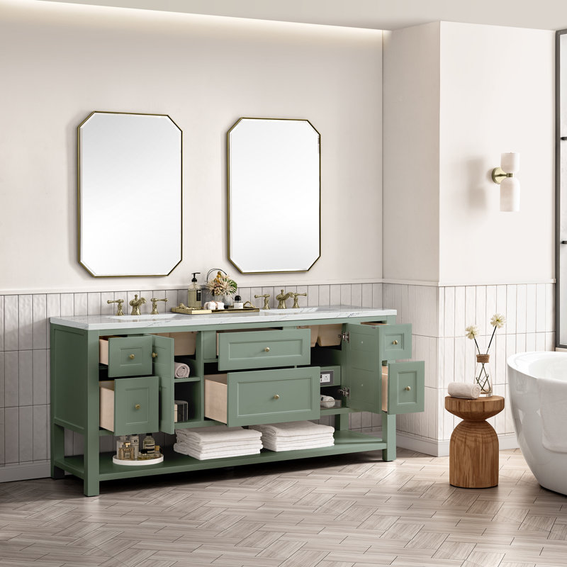 Breckenridge 72'' W Double Vanity, Smokey Celadon, Ethereal Noctis