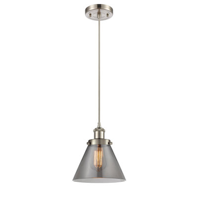 Ballston Urban Cone - 1 Light 8" Cord Hung Mini Pendant