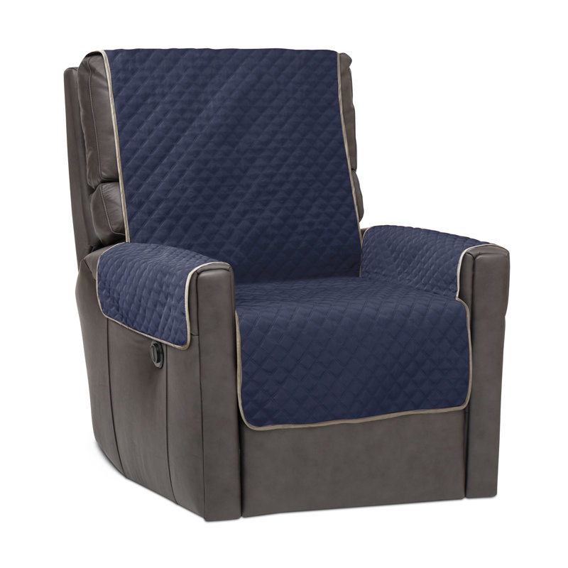 Cover Bonanza Polyester Slipcover, Navy/Tan