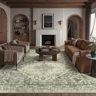 Tapis oriental vert Savana