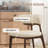Modern Fully Assembled Dining Chairs Set of 2, White Faux Leather with Black Solid Wood Legs-911210504-920054650
