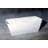 Kingston Brass Arcticstone 59-Inch Solid Surface Rectangular Double Ended Freestanding Tub with Drain