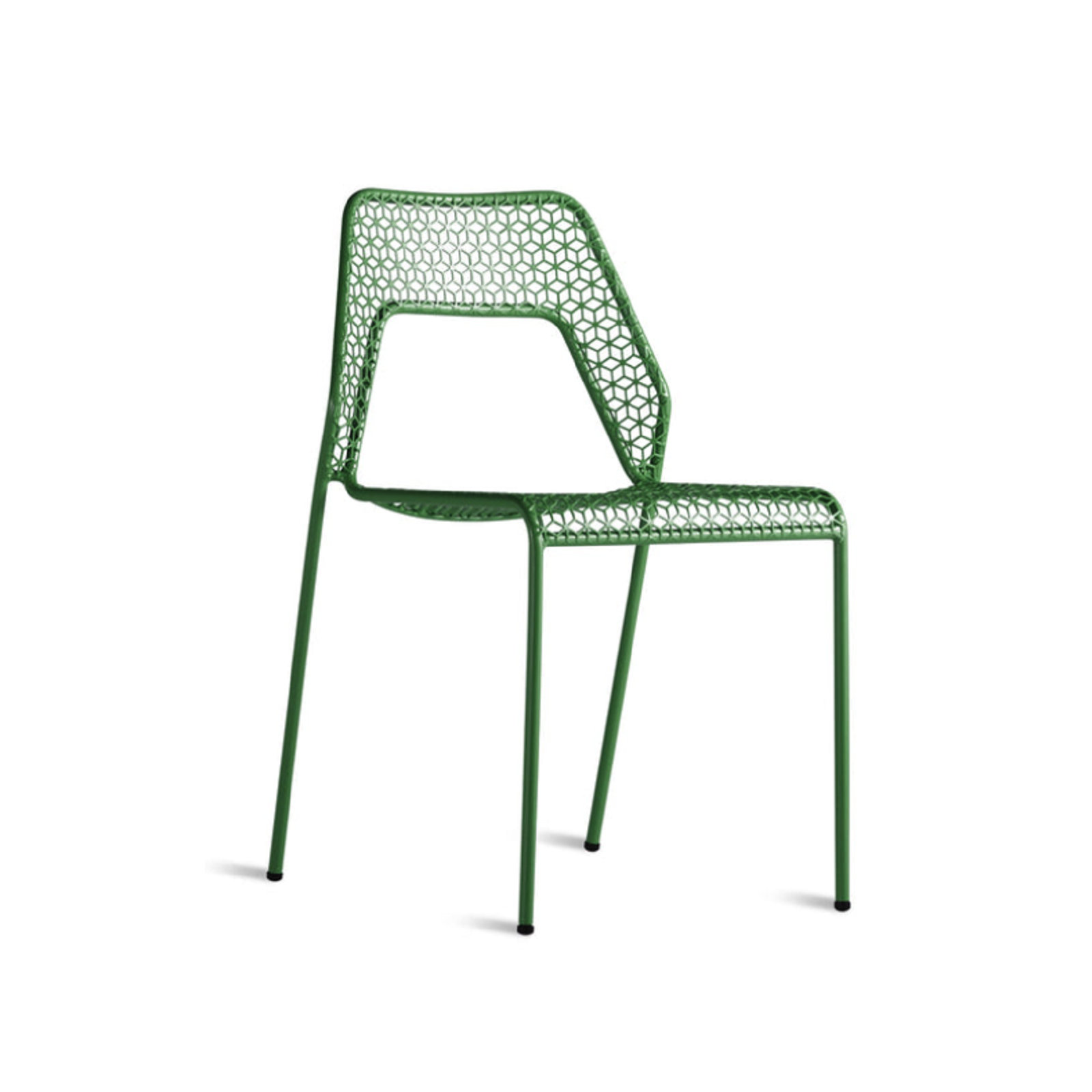 Hot Mesh Premium All-Weather Wicker Outdoor Stacking Dining Side Chair, Green