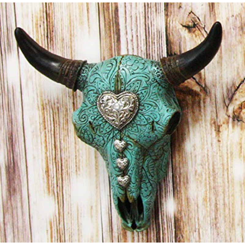 Décoration murale coeur en tête de vache