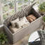 PawsomePad 100 gallons Boîte de rangement extérieure, contenant de terrasse en résine imperméable avec couvercle verrouillable, organisateur de patio pour coussins et outils de jardin, gris-130917209