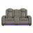 Ivy Bronx Taionna Power Motion Loveseat with Power Headrest, Led, and Console in Rocky Grey/Brown