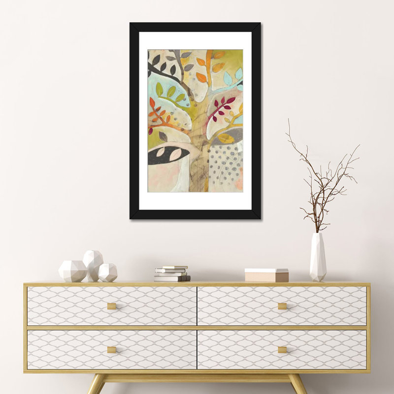 «Forest Spectrum II», impression sur toile, H 24 po x l 16 po x P 1 po, Papier avec cadre noir, Blanc