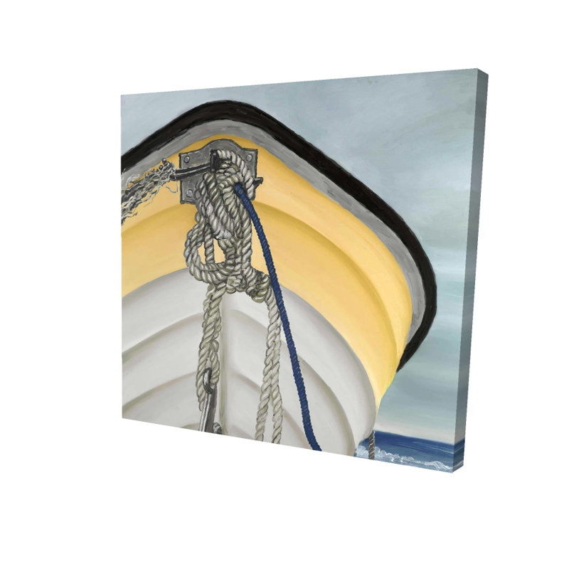 The Yellow Boat Marine Coastal Canvas - Art de la décoration intérieure