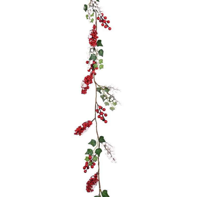 Set of 2 Red Berry Garlands