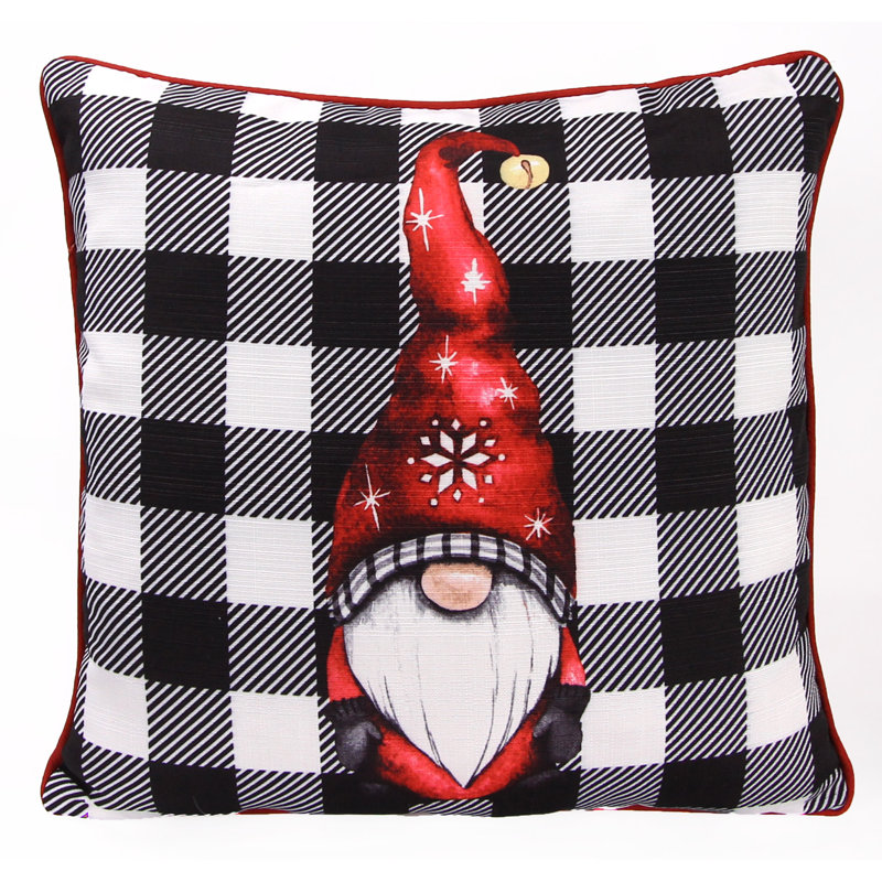 18" x 18" Indoor Throw Pillow, Holiday Gnome