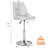 Set of 2 Modern Swivel Adjustable Counter Stool, Faux Leather Upholstered Counter Height Stool with Hydraulic Lift and Metal Pedestal Base for Kitchen Island, Breakfast Bar, Dining Area-1683327611-1704670955