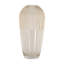 Vase décoratif conique en verre, fini ambrée côtelée, diamètre 15 cm x hauteur 30 cm
