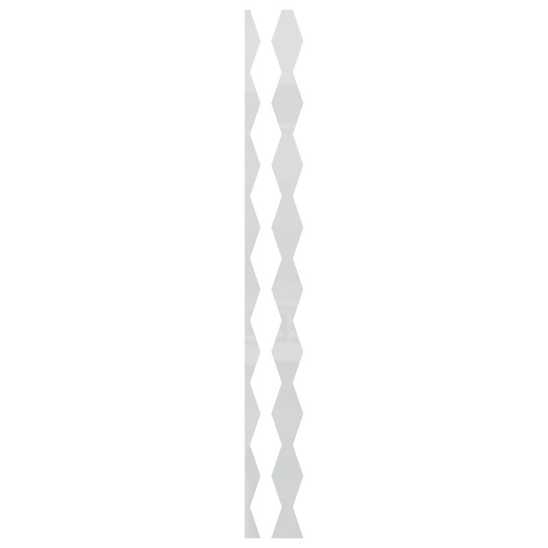 Ensemble de panneaux muraux décoratifs réglables en acrylique Cimarron (paquet de 24), H 47 po x l 2,75 po, Blanc