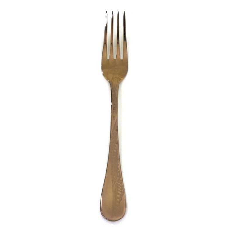 Caccia Table Fork - 12 Pieces, Bronzo