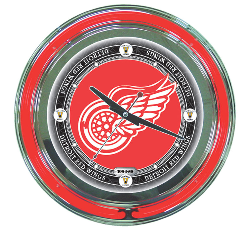 Horloge murale 11 po NHL, Red Wings de Détroit - rétro, 11"