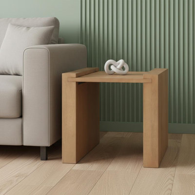 Table de bout carrée 22 "en bois massif naturel