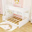 Lit superposé en bois avec tablettes de rangement et ports USB-191443519-191443456