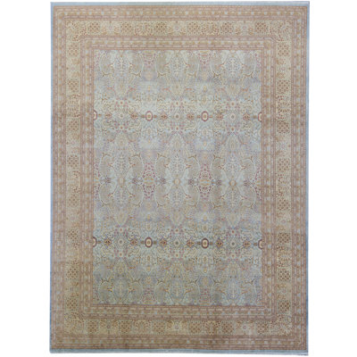 Tapis brun de haute qualité noué à la main