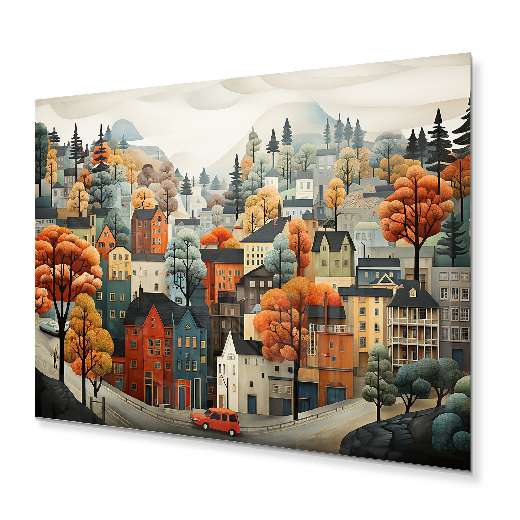 Winston Porter Bold Cityscape Urban Fog I - Cityscapes Metal Art Print ...